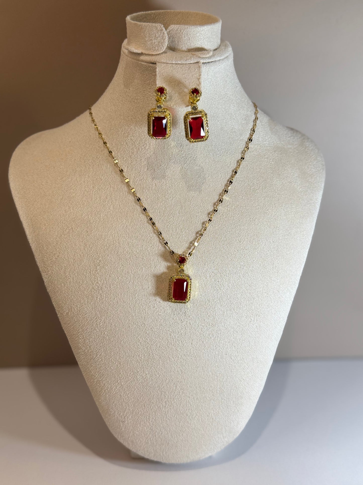 Parure Éclat Rouge