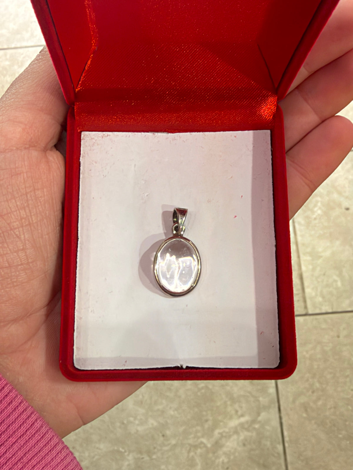Pendentif en cristal de roche #1