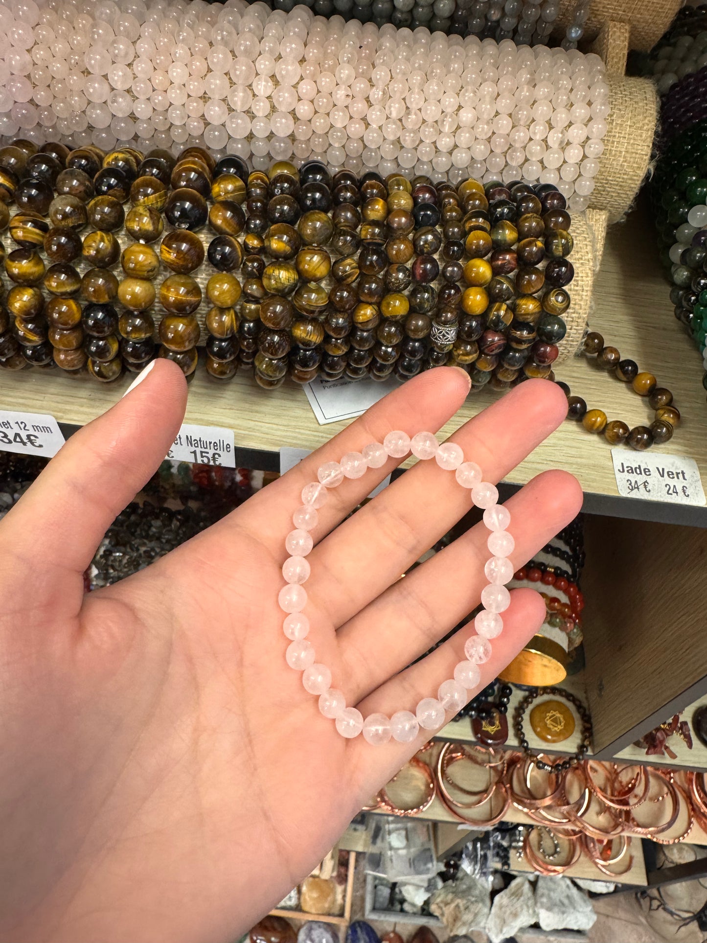 Bracelet en Quartz Rose