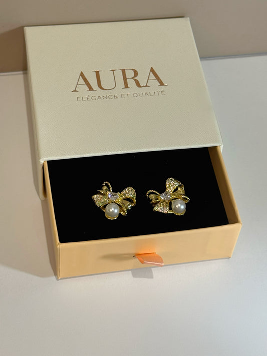 Boucles d'oreilles Noeud de Perle