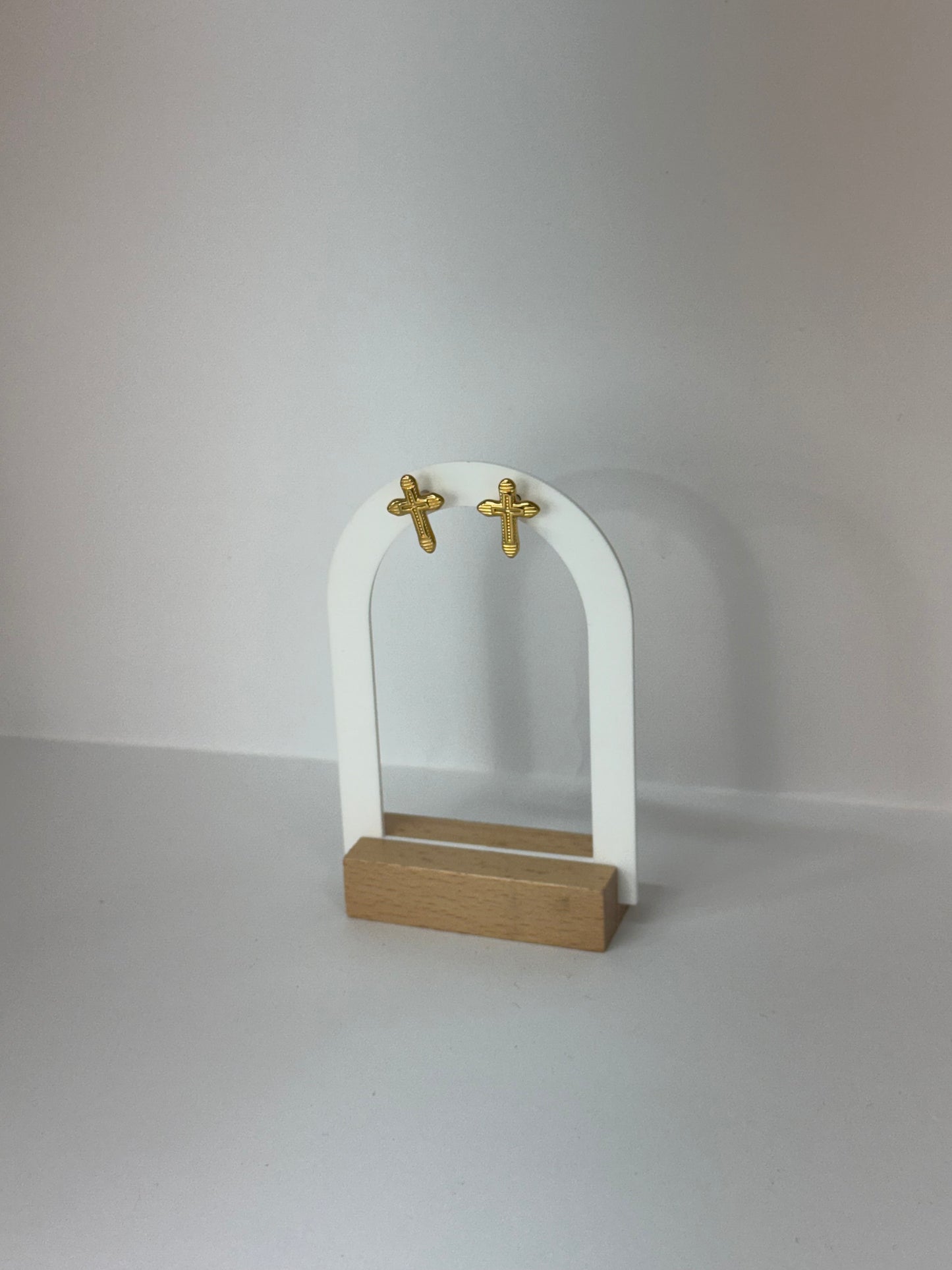 boucles d’oreilles Croix Dorée