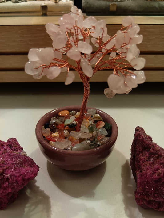 Arbre de Vie en Quartz Rose