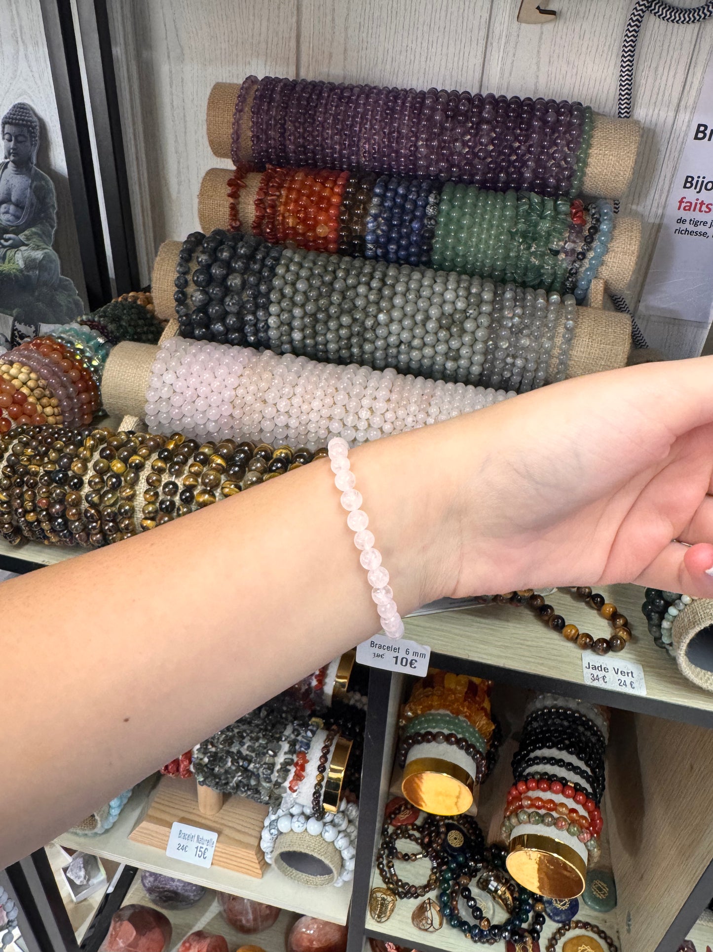 Bracelet en Quartz Rose