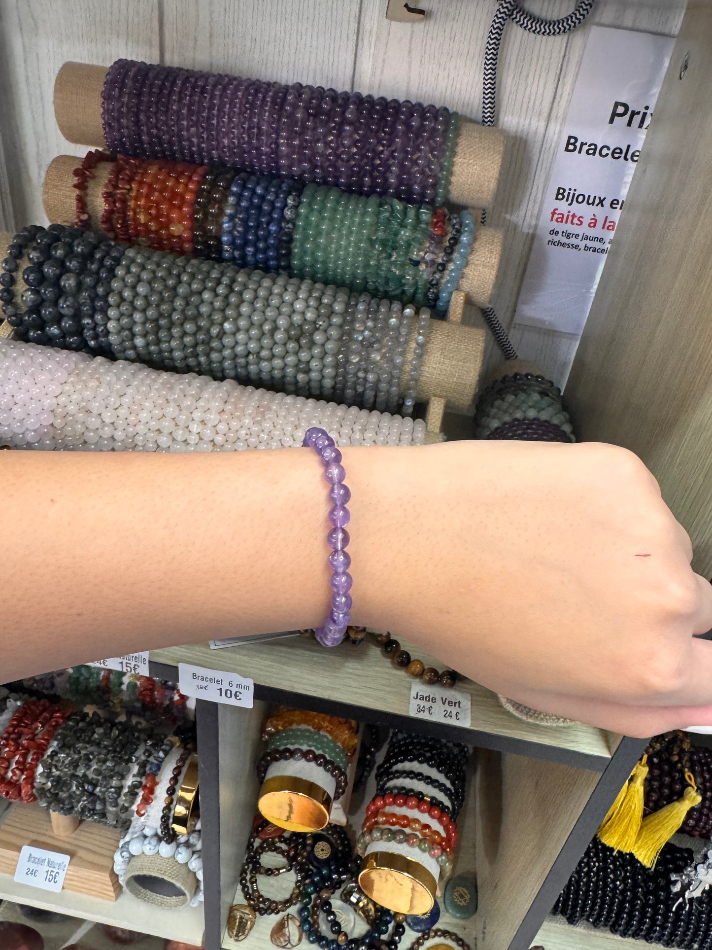 Bracelet en Améthyste 6 mm