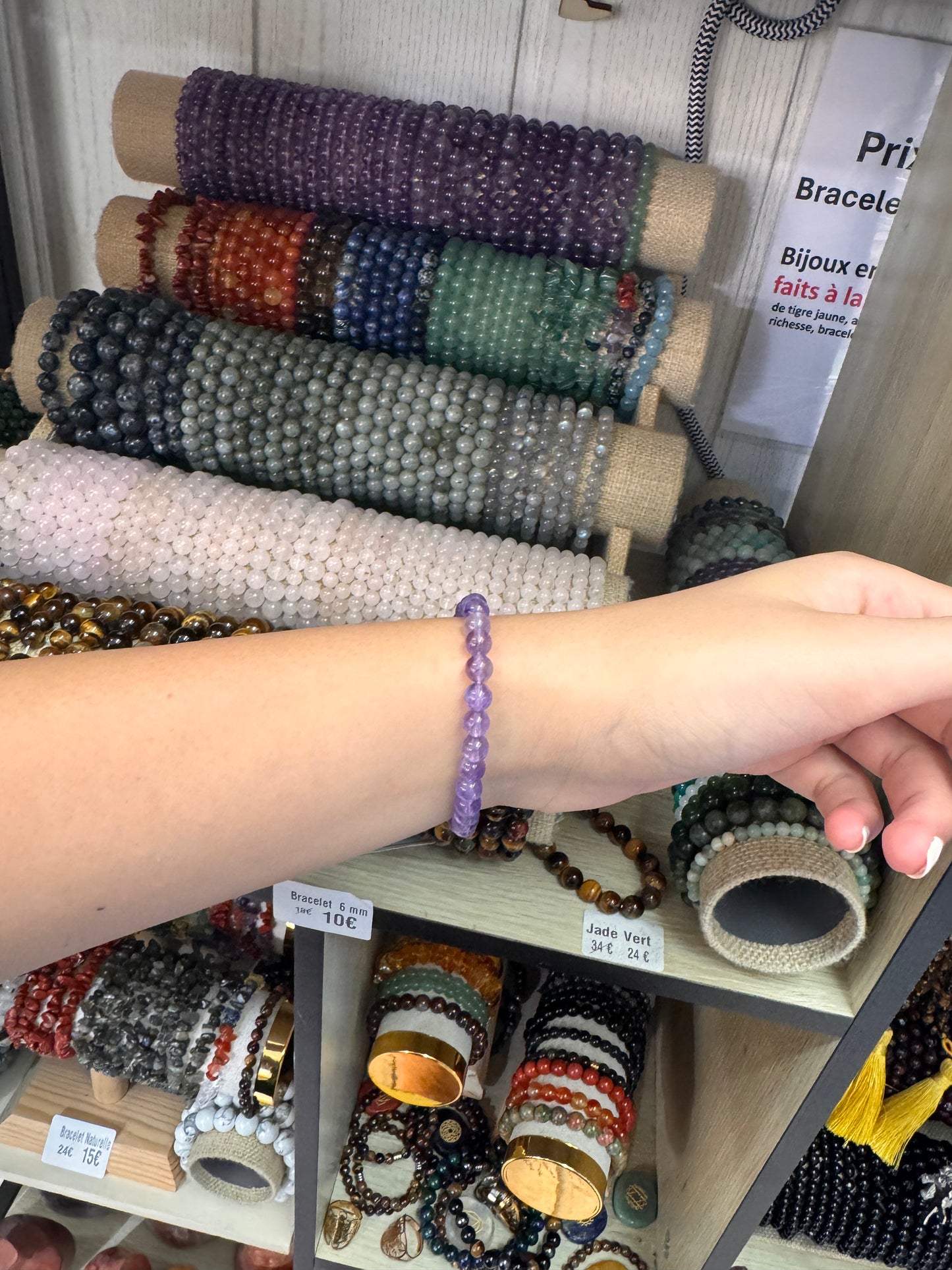 Bracelet en Améthyste 6 mm