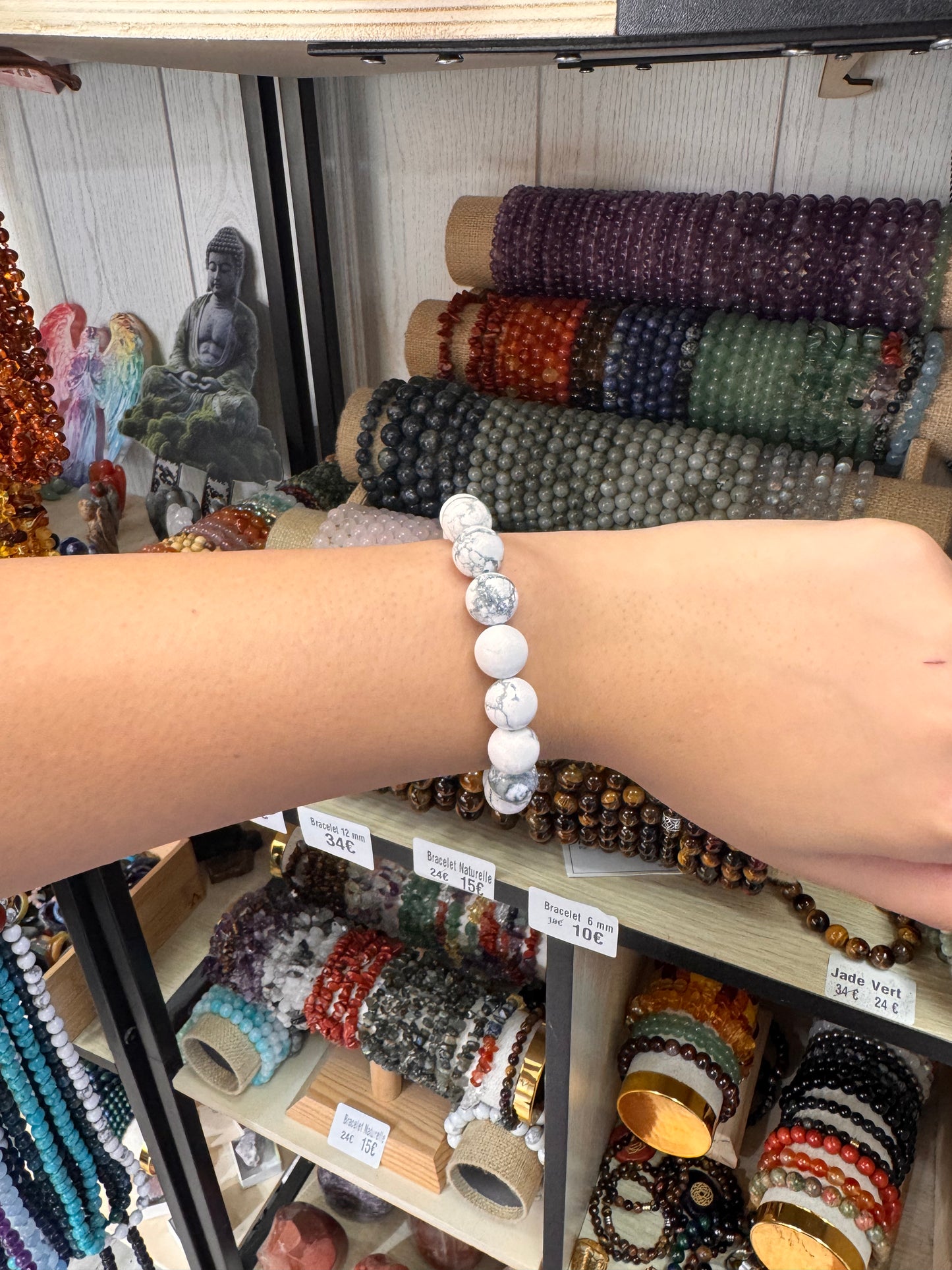 Bracelet en Howlite 12 mm