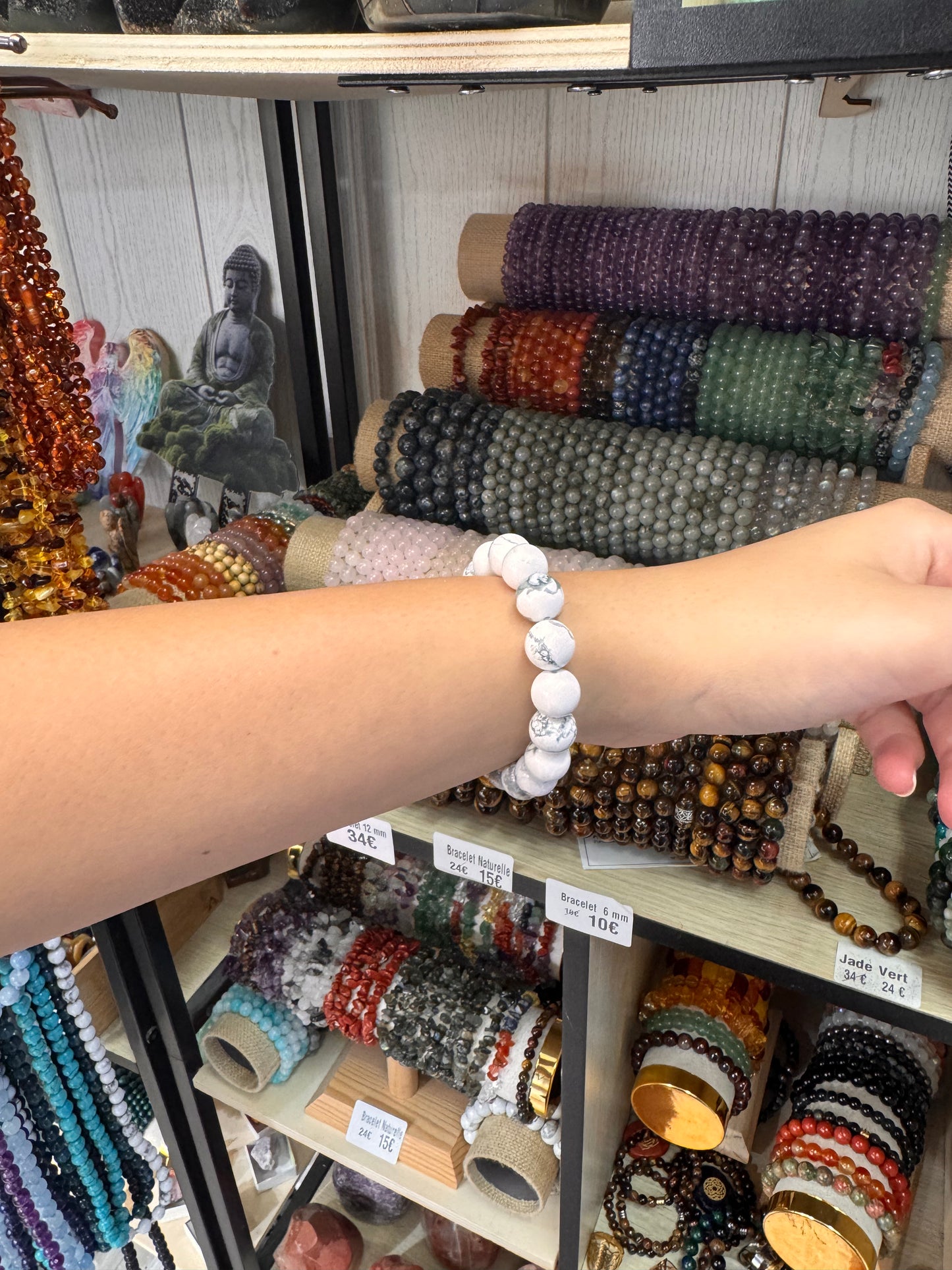 Bracelet en Howlite 12 mm
